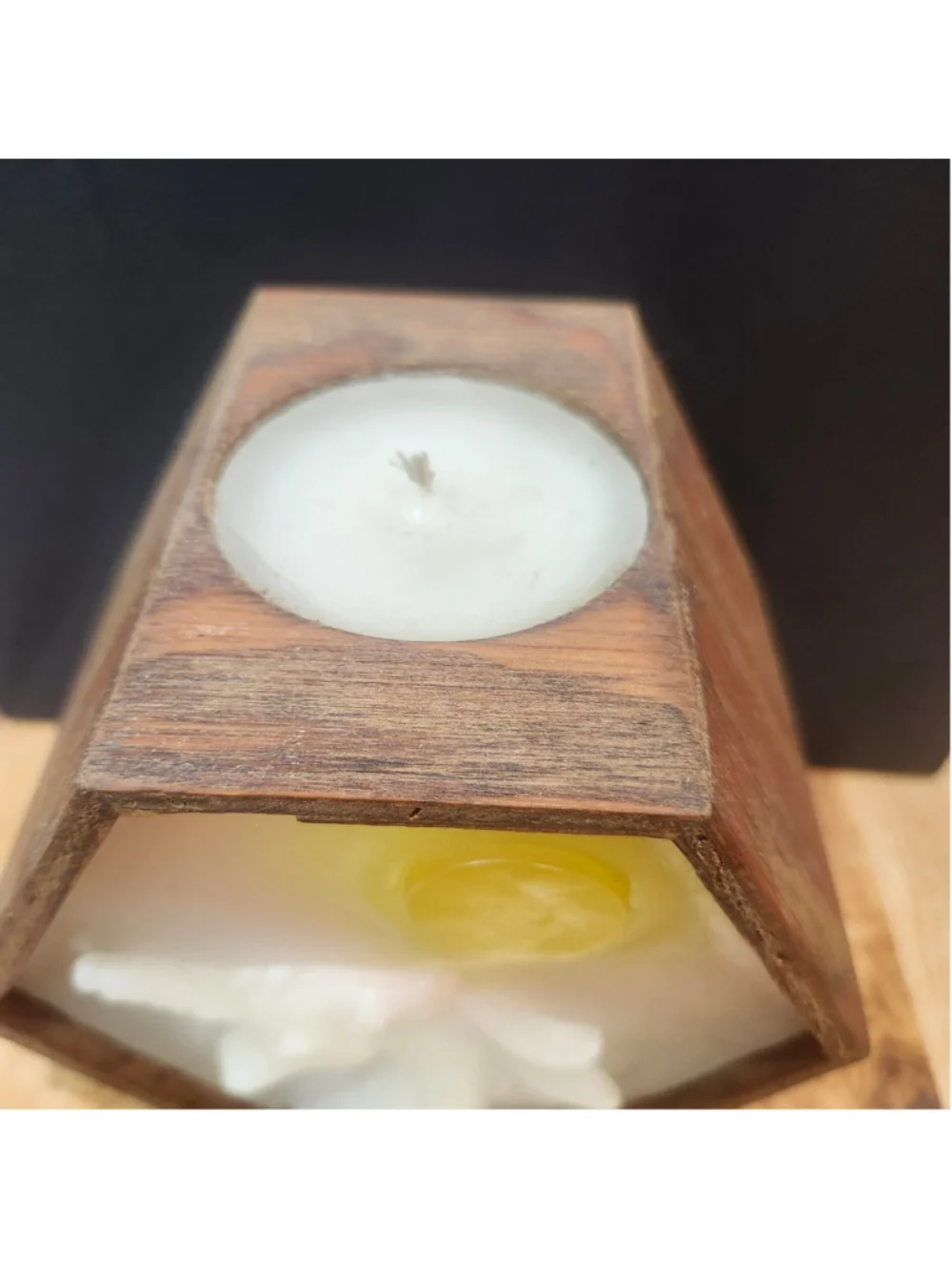 Vintage Y2K Unicorn Candle in Wooden Holder Wick N Stick